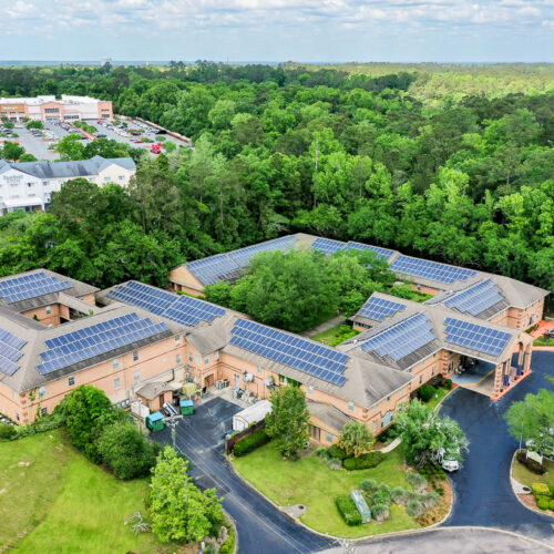 angled aerial view of Woodmont Senior Living